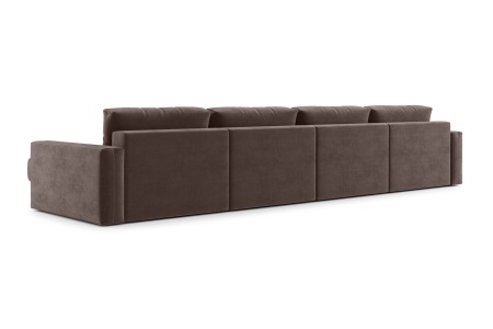 Диван п-образный тик-так Монарх М2О2 коричневый