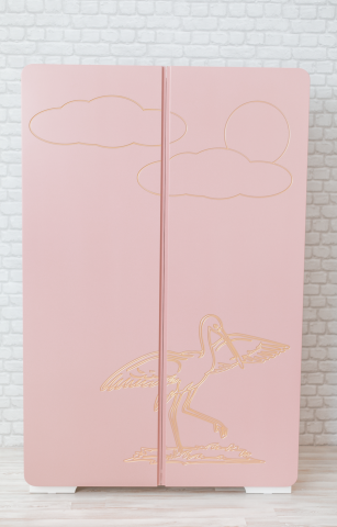 Шкаф 2-х Дверный с Внутренними Ящиками МДФ Софт Патина