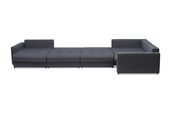 Диван п-образный тик-так Монарх темно-серый