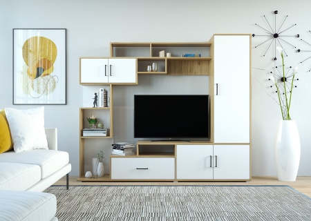 Гостиная Пекин (Ш-2100 х В-1785 х Г-398 мм)/Разные Цвета