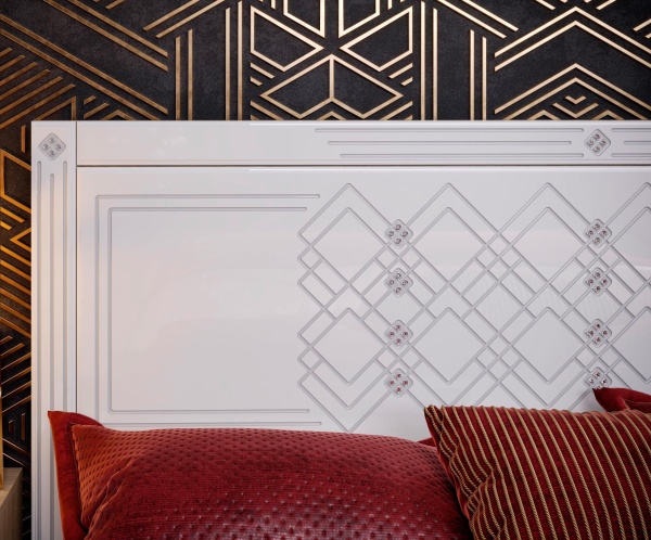 Кровать Амели с Подъемным Механизмом Дуб Сонома Светлый/Белый Глянец (Д-1792 х В-1030 х Г-2042 мм)